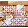 imageMARTHA STEWART Americana Star Gingham Plaid Indoor Placemat 4Pack Set Reversible Patriotic USA America Decor RedWhiteBlue 14quotx72quot