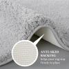 imageMARTHA STEWART Drylon Microfiber Bath Rug  1 Piece Ultra Soft Plush NonSlip Thick Washable Bathroom Rugs Home Decor Accessories Household Essentials Small Bath Mat 17quot x 24quot Navy BlueLight Grey