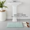 imageMARTHA STEWART Drylon Microfiber Bath Rug  1 Piece Ultra Soft Plush NonSlip Thick Washable Bathroom Rugs Home Decor Accessories Household Essentials Small Bath Mat 17quot x 24quot Navy BlueAqua