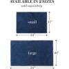 imageMARTHA STEWART Drylon Microfiber Bath Rug  1 Piece Ultra Soft Plush NonSlip Thick Washable Bathroom Rugs Home Decor Accessories Household Essentials Small Bath Mat 17quot x 24quot Navy BlueNavy Blue