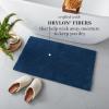 imageMARTHA STEWART Drylon Microfiber Bath Rug  1 Piece Ultra Soft Plush NonSlip Thick Washable Bathroom Rugs Home Decor Accessories Household Essentials Small Bath Mat 17quot x 24quot Navy BlueNavy Blue
