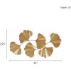 imageMadison Park Wall Art Living Room Dcor Faye Metal Foil Ginkgo Leaf Large Home Accent Modern Inspired Dining Bathroom Decoration Ready to Hang Ornament for Bedroom 43quot W x 235quot H x 16quot D Gold