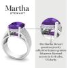 imageMartha Stewart 10 14 Carat Cushion Cut Gemstone Hidden Halo Ring with Lab Grown Diamonds in Sterling Silver Choose Your GemstoneAmethyst