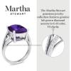 imageMartha Stewart 10 14 Carat Cushion Cut Gemstone Ring with Lab Grown Diamonds in Sterling Silver Choose Your GemstoneAmethyst