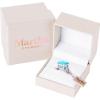 imageMartha Stewart 10 14 Carat Emerald Cut Gemstone Ring with Lab Grown Diamonds in Sterling Silver Choose Your GemstoneBlue Topaz