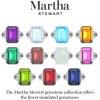 imageMartha Stewart 10 14 Carat Emerald Cut Gemstone Ring with Lab Grown Diamonds in Sterling Silver Choose Your GemstonePink Sapphire