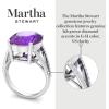 imageMartha Stewart 10 14 Carat Oval Shape Gemstone Ring with Lab Grown Diamonds in Sterling Silver ChoAmethyst