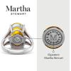 imageMartha Stewart 10 14 Carat Oval Shape Gemstone Ring with Lab Grown Diamonds in Sterling Silver ChoCitrine