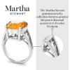 imageMartha Stewart 10 14 Carat Oval Shape Gemstone Ring with Lab Grown Diamonds in Sterling Silver ChoCitrine