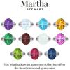 imageMartha Stewart 10 14 Carat Oval Shape Gemstone Ring with Lab Grown Diamonds in Sterling Silver ChoEmerald