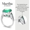 imageMartha Stewart 10 14 Carat Oval Shape Gemstone Ring with Lab Grown Diamonds in Sterling Silver ChoEmerald
