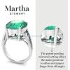 imageMartha Stewart 10 14 Carat Oval Shape Gemstone Ring with Lab Grown Diamonds in Sterling Silver ChoEmerald