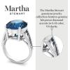 imageMartha Stewart 10 14 Carat Oval Shape Gemstone Ring with Lab Grown Diamonds in Sterling Silver ChoSapphire