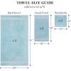 imageMartha Stewart 100 Cotton Bath Towels Set of 6 Piece 2 Bath Towels 2 Hand Towels 2 Washcloths Quick Dry Towels Soft ampamp Absorbent Bathroom Essentials BeigeSpa Blue