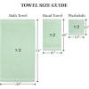 imageMartha Stewart 100 Cotton Bath Towels Set of 6 Piece 2 Bath Towels 2 Hand Towels 2 Washcloths Quick Dry Towels Soft ampamp Absorbent Bathroom Essentials BeigeMint Green