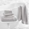 imageMartha Stewart 100 Cotton Bath Towels Set of 6 Piece 2 Bath Towels 2 Hand Towels 2 Washcloths Quick Dry Towels Soft ampamp Absorbent Bathroom Essentials BeigeLight Gray