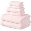 imageMartha Stewart 100 Cotton Bath Towels Set of 6 Piece 2 Bath Towels 2 Hand Towels 2 Washcloths Quick Dry Towels Soft ampamp Absorbent Bathroom Essentials BeigeX Blush Pink
