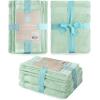 imageMartha Stewart 100 Cotton Bath Towels Set of 6 Piece 2 Bath Towels 2 Hand Towels 2 Washcloths Quick Dry Towels Soft ampamp Absorbent Bathroom Essentials BeigeMint Green