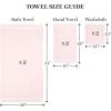 imageMartha Stewart 100 Cotton Bath Towels Set of 6 Piece 2 Bath Towels 2 Hand Towels 2 Washcloths Quick Dry Towels Soft ampamp Absorbent Bathroom Essentials BeigeX Blush Pink