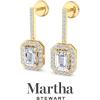 imageMartha Stewart 2 12 Carat Lab Grown Diamond Drop Earrings In 14K Gold Emerald Cut Lab Grown Diamond Earringsyellowgold