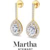 imageMartha Stewart 2 12 Carat Lab Grown Diamond Drop Earrings In 14K Gold Pear Shape Lab Grown Diamond Earringsyellowgold