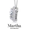 imageMartha Stewart 2 14 Carat Lab Grown Diamond Halo Necklace In 14 Karat Gold Lab Grown Diamond Necklace For Womenwhitegold