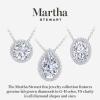 imageMartha Stewart 2 14 Carat Lab Grown Diamond Halo Necklace In 14 Karat Gold Lab Grown Diamond Necklace For Womenwhitegold