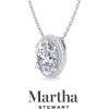 imageMartha Stewart 2 14 Carat Lab Grown Diamond Halo Necklace In 14 Karat Gold Lab Grown Diamond Necklace For Womenwhitegold