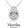 imageMartha Stewart 2 14 Carat Lab Grown Diamond Halo Necklace In 14 Karat Gold Lab Grown Diamond Necklace For Womenwhitegold