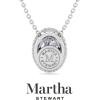 imageMartha Stewart 2 14 Carat Lab Grown Diamond Halo Necklace In 14 Karat Gold Lab Grown Diamond Necklace For Womenwhitegold