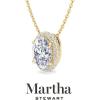 imageMartha Stewart 2 14 Carat Lab Grown Diamond Halo Necklace In 14 Karat Gold Lab Grown Diamond Necklace For Womenyellowgold