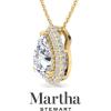 imageMartha Stewart 2 14 Carat Lab Grown Diamond Halo Necklace In 14 Karat Gold Lab Grown Diamond Necklace For Womenyellowgold