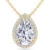imageMartha Stewart 2 14 Carat Lab Grown Diamond Halo Necklace In 14 Karat Gold Lab Grown Diamond Necklace For Womenyellowgold