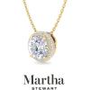 imageMartha Stewart 2 14 Carat Lab Grown Diamond Halo Necklace In 14 Karat Gold Lab Grown Diamond Necklace For Womenyellowgold