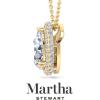imageMartha Stewart 2 14 Carat Lab Grown Diamond Halo Necklace In 14 Karat Gold Lab Grown Diamond Necklace For Womenyellowgold