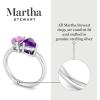 imageMartha Stewart 2 Carat Two Stone Gemstone Ring For Women in Sterling Silver Gemstone Jewelry For WomenOption 1