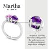 imageMartha Stewart 2 Carat Two Stone Gemstone Ring For Women in Sterling Silver Gemstone Jewelry For WomenOption 1