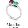 imageMartha Stewart 2 Carat Two Stone Gemstone Ring For Women in Sterling Silver Gemstone Jewelry For WomenOption 2