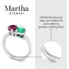 imageMartha Stewart 2 Carat Two Stone Gemstone Ring For Women in Sterling Silver Gemstone Jewelry For WomenOption 2