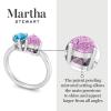 imageMartha Stewart 2 Carat Two Stone Gemstone Ring For Women in Sterling Silver Gemstone Jewelry For WomenOption 4