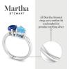 imageMartha Stewart 2 Carat Two Stone Gemstone Ring For Women in Sterling Silver Gemstone Jewelry For WomenOption 5