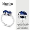 imageMartha Stewart 2 Carat Two Stone Gemstone Ring For Women in Sterling Silver Gemstone Jewelry For WomenOption 8