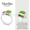 imageMartha Stewart 3 14 Carat Two Stone Gemstone Ring For Women in Sterling Silver Gemstone Jewelry For WomenOption 1