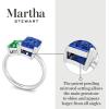 imageMartha Stewart 3 14 Carat Two Stone Gemstone Ring For Women in Sterling Silver Gemstone Jewelry For WomenOption 2