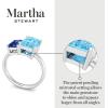 imageMartha Stewart 3 14 Carat Two Stone Gemstone Ring For Women in Sterling Silver Gemstone Jewelry For WomenOption 3