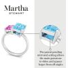 imageMartha Stewart 3 14 Carat Two Stone Gemstone Ring For Women in Sterling Silver Gemstone Jewelry For WomenOption 5