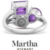 imageMartha Stewart 3 34 Carat Three Stone Gemstone Ring for Women in Sterling Silver Gemstone Jewelry For WomenOption 1