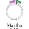 imageMartha Stewart 3 34 Carat Three Stone Gemstone Ring for Women in Sterling Silver Gemstone Jewelry For WomenOption 2