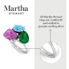 imageMartha Stewart 3 34 Carat Three Stone Gemstone Ring for Women in Sterling Silver Gemstone Jewelry For WomenOption 2