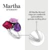 imageMartha Stewart 3 34 Carat Three Stone Gemstone Ring for Women in Sterling Silver Gemstone Jewelry For WomenOption 5